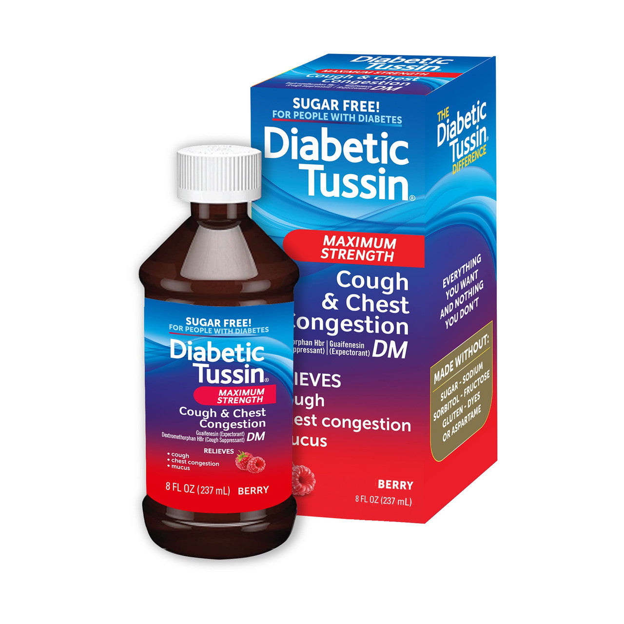 Diabetic Tussin Dm Cough Suppressant/Expectorant Maximum Strength - 8 Oz